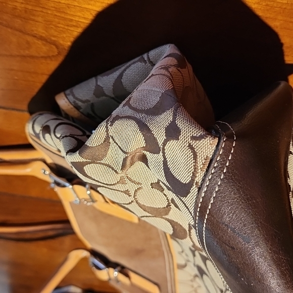 Coach Zoe Satchel Signature Monogram Canvas Suede Tote Shoulder Bag F3J-6367 - Picture 2 of 3